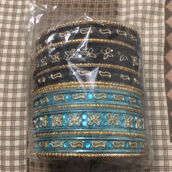 🆕 Plus Size Indian Glittery Bangle Bracelets - Picture 3 of 7